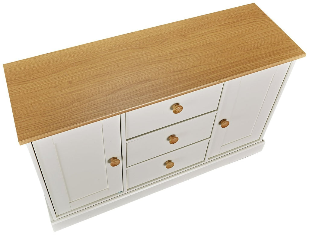 Home Winchester 2 Door 3 Drawer Sideboard - Cream | sideboard with drawers