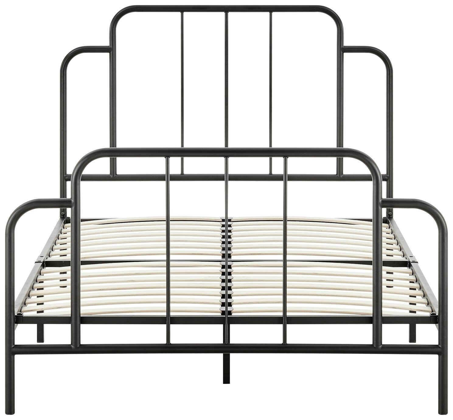 Jacques Double Metal Bed Frame Black | Sturdy Durable Support Base Modern Design