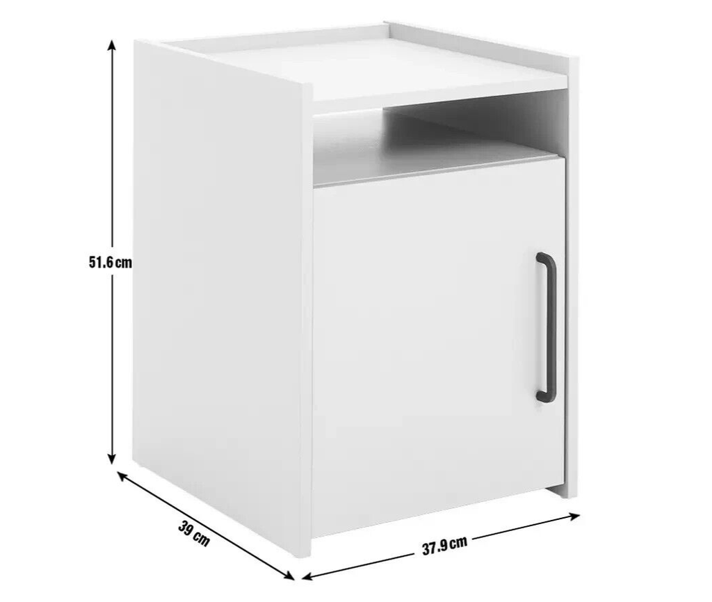 Habitat Oldham 1 Door Bedside Table - Walnut | Walnut Bedside Cabinet Storage