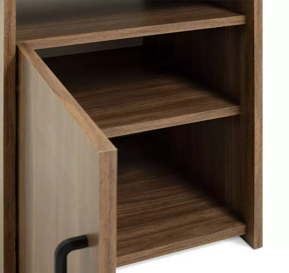 Habitat Oldham 1 Door Bedside Table - Walnut | Walnut Bedside Cabinet Storage