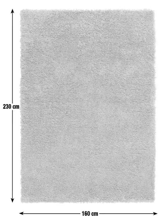 Habitat Recycled Cosy Plain Shaggy Rug - 160x230cm - Grey | Soft Living Carpet