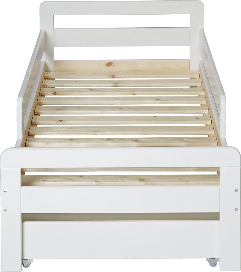 Habitat Ellis White Toddler Bed Frame with Storage ( B Grade 49863 )