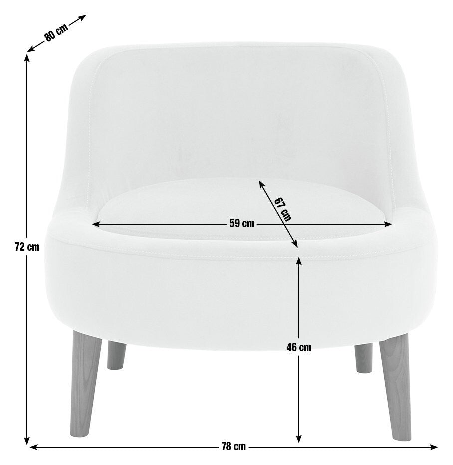 Beckett Fabric Armchair - Navy