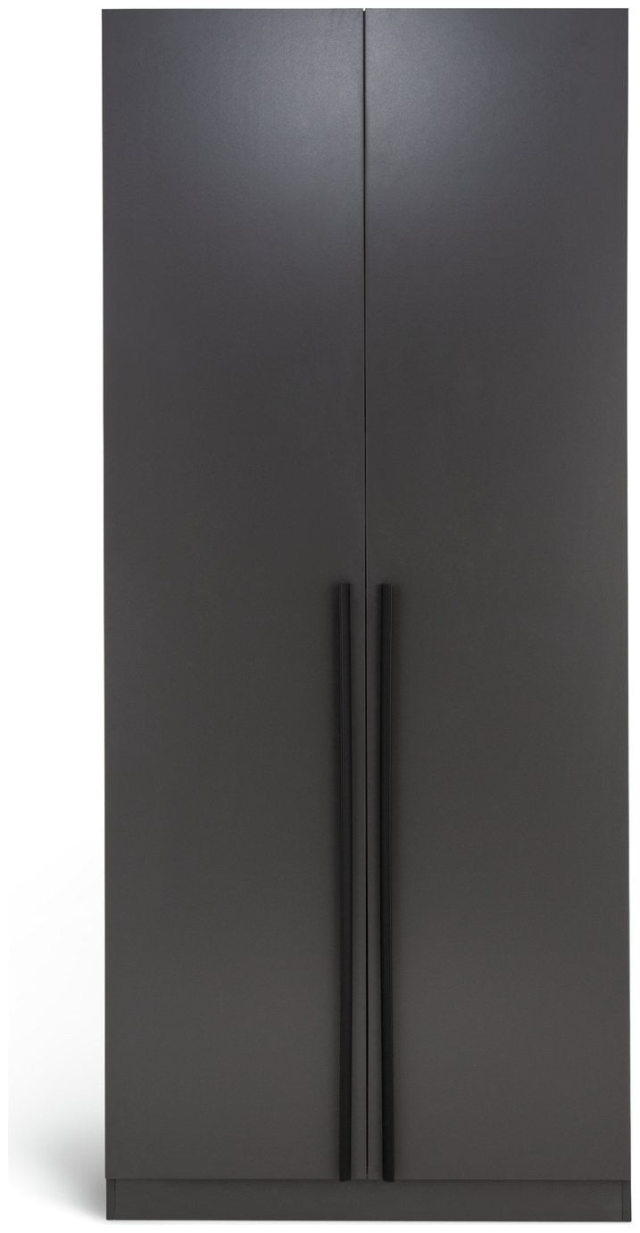 Munich 2 Door Wardrobe - Anthracite | Munich dark wardrobe