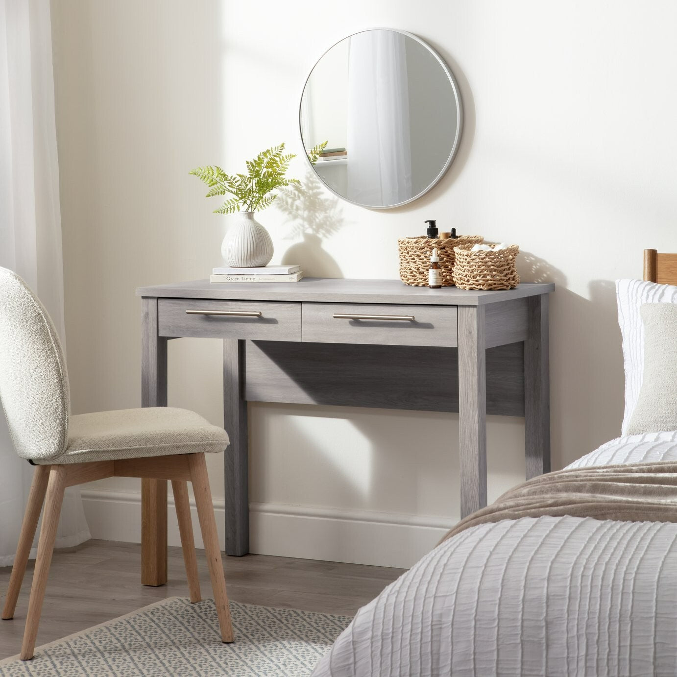 Brisbane 2 Drawer Dressing Table - Grey Oak