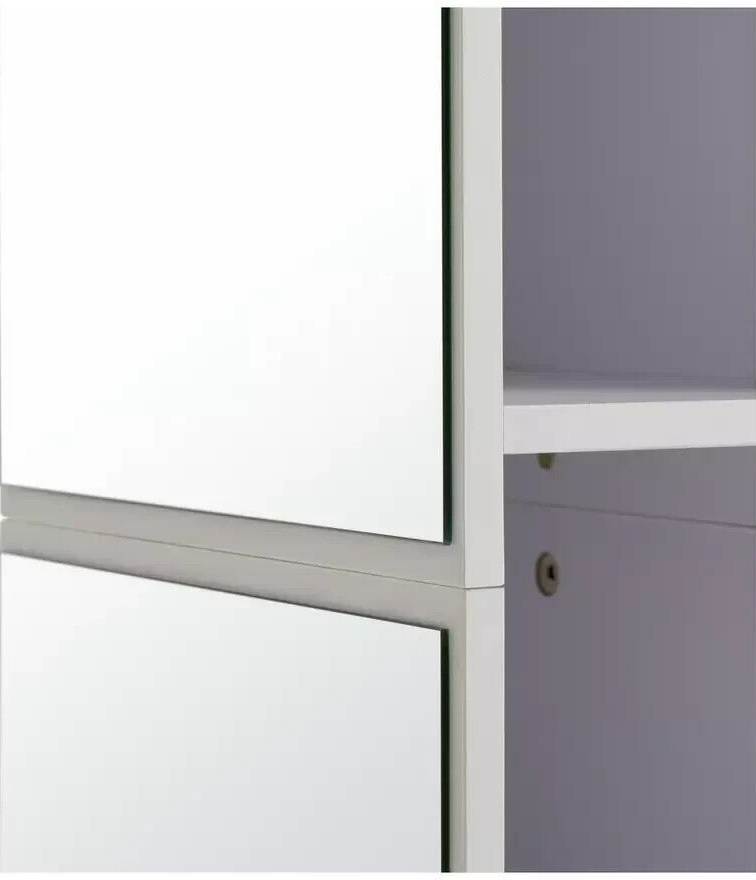 Prime Mirrored Narrow Tallboy - White