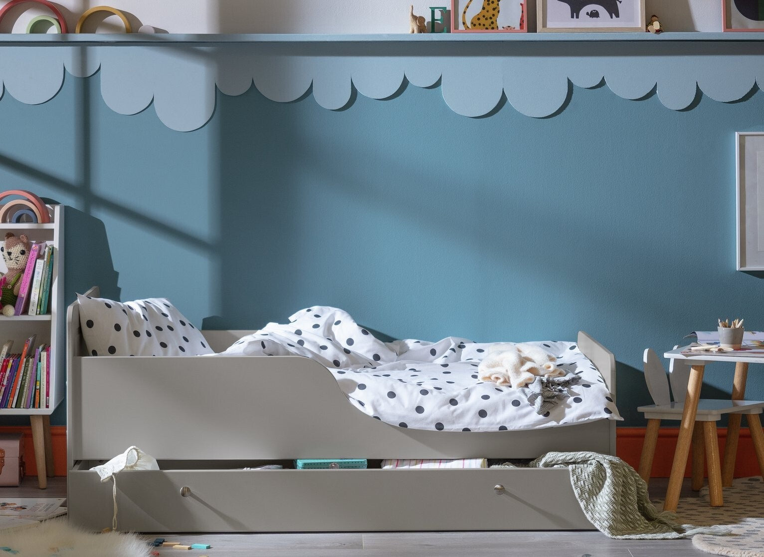 Habitat Brooklyn Toddler Bed With Drawer - Grey | Kids Bed, Storage, Low Frame