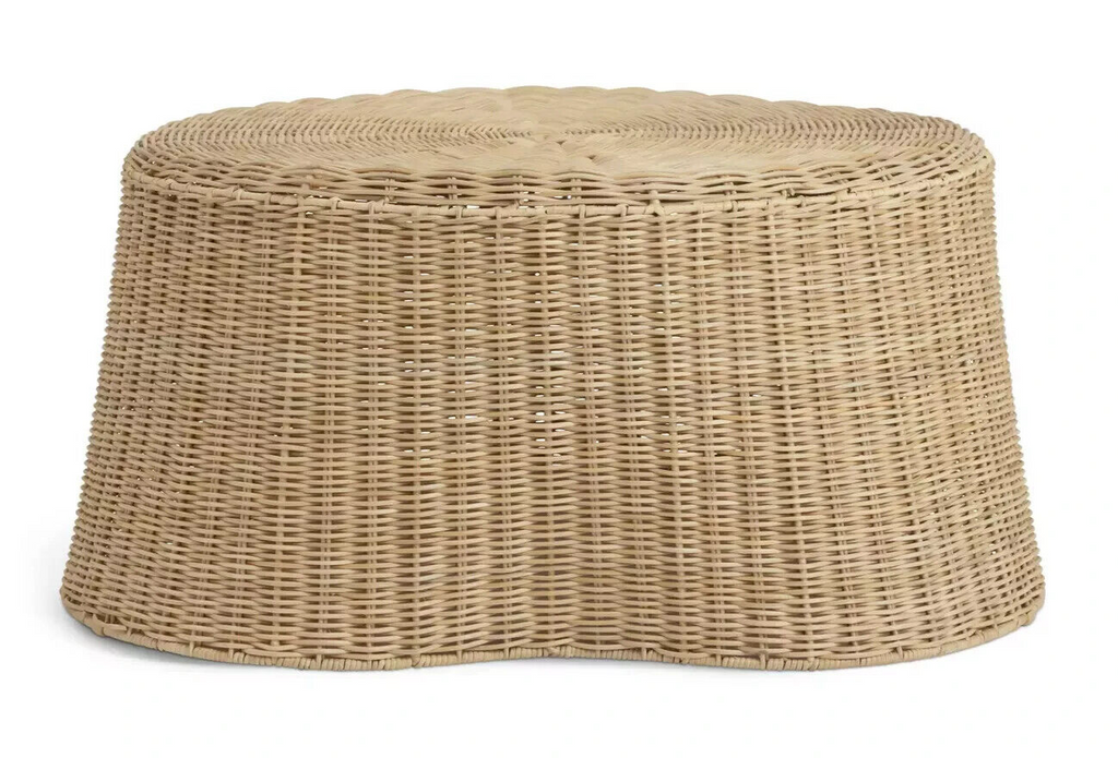 Habitat 60 Kaya Coffee Table - Natural | Rattan Round Table, Boho Living Room