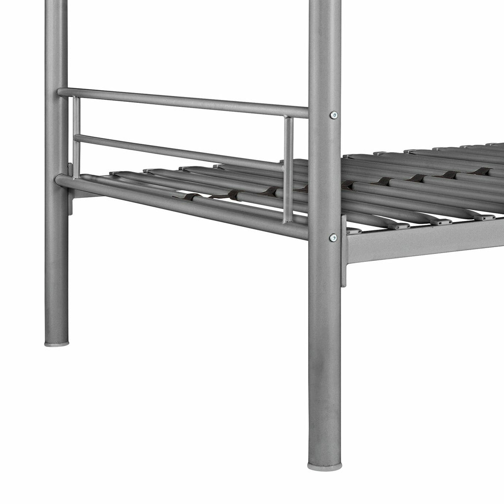Mason Single Bunk Bed For Kids / Adults / Teenager - Silver (No Mattress)