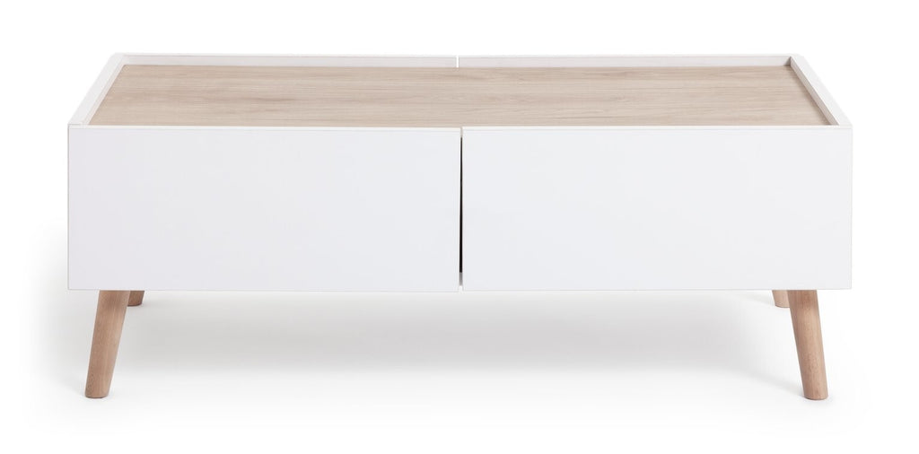 Habitat Skandi 2 Drawer Coffee Table - White Two Tone