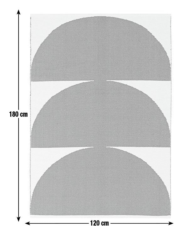 Habitat Half Moon Black & White Cotton Flatweave Rug