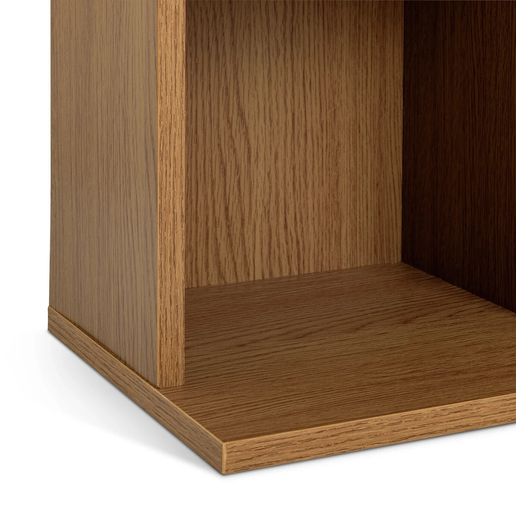 Wide CD and DVD Unit - Oak Effect