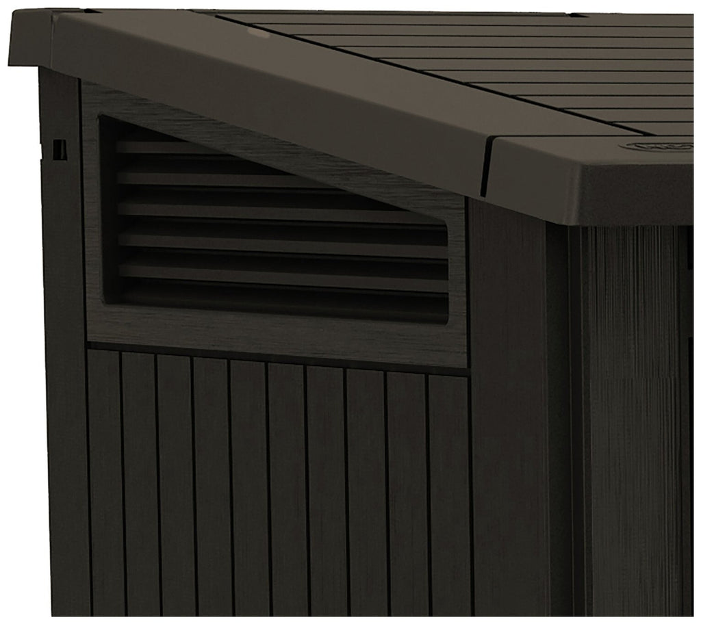 Keter Store It Out Midi 880L Garden Storage Box - Brown | Outdoor Tool Storage
