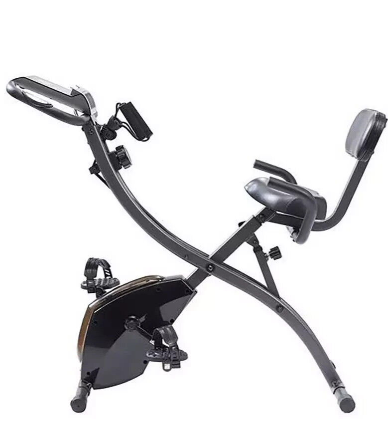 Image Slim Cycle Exercise Bike | Folding Stationary Fitness Cardio Training Bike