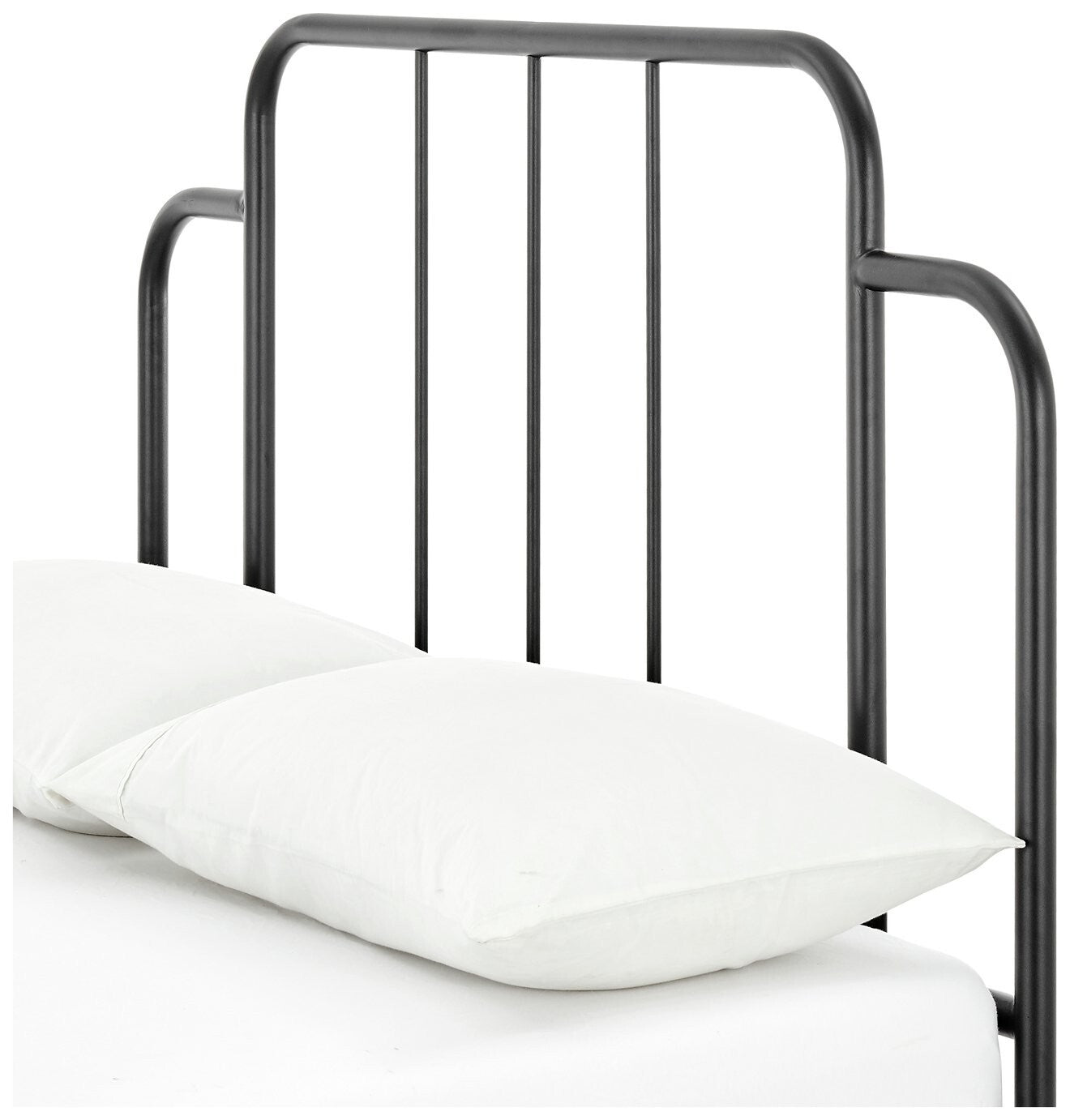 Jacques Double Metal Bed Frame Black | Sturdy Durable Support Base Modern Design