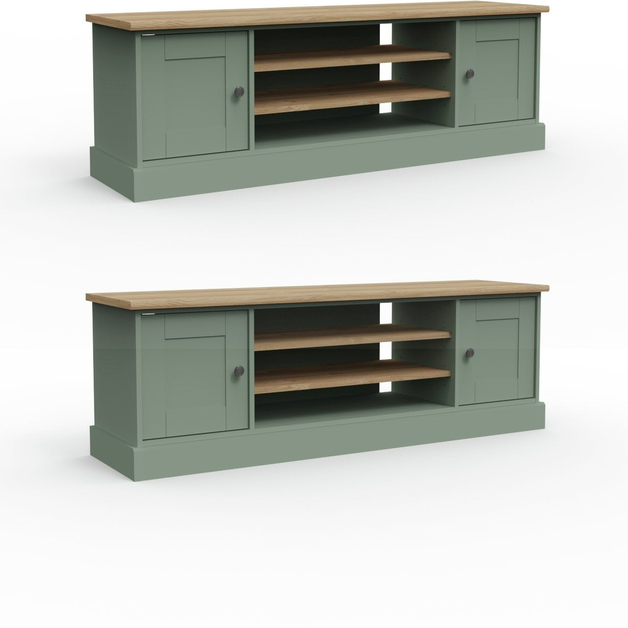 Home Winchester 2 Door TV Unit - Reed Green | modern TV unit
