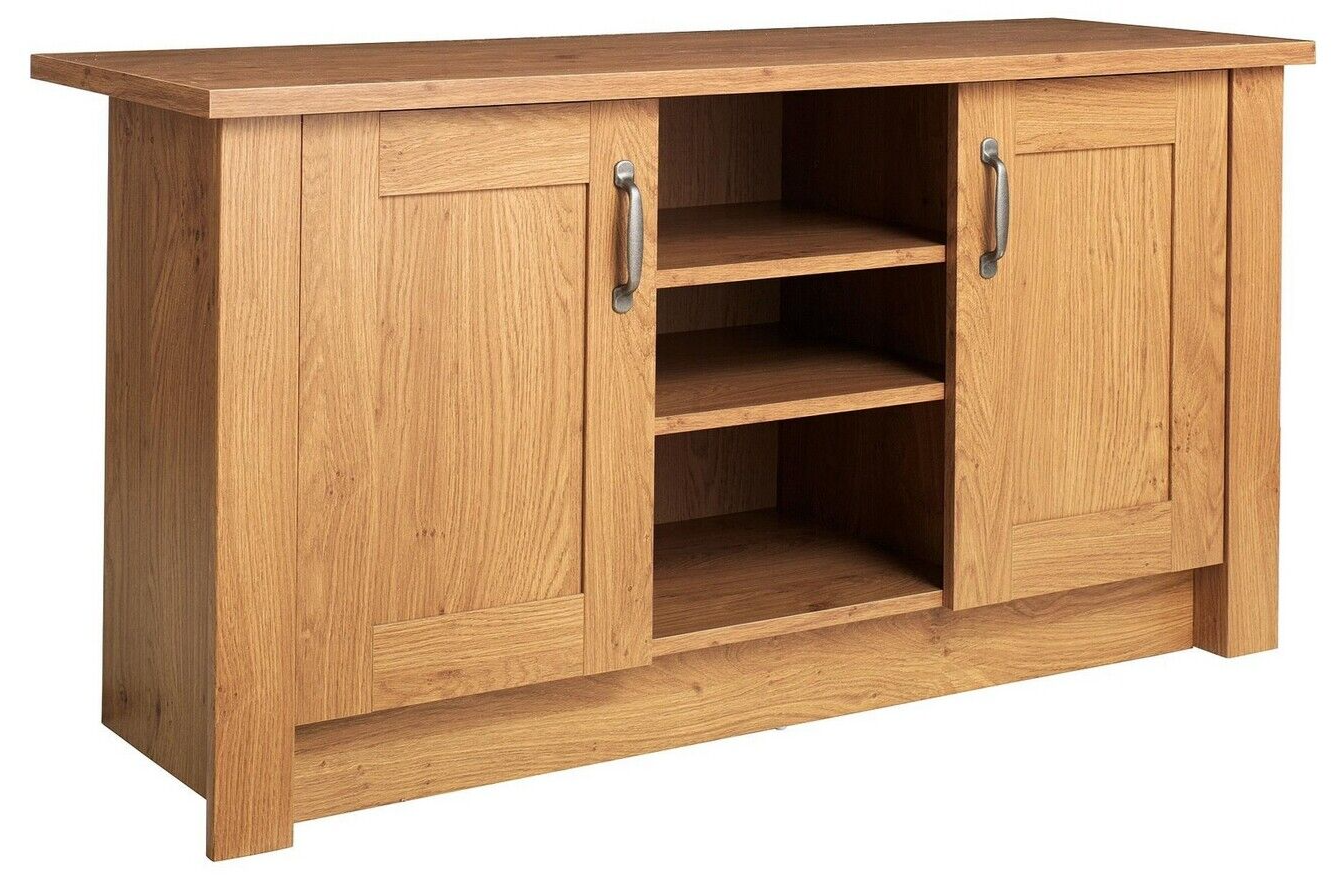 Home Ohio 2 Door Low Sideboard & TV Unit - Oak Effect | Living Room Storage Unit