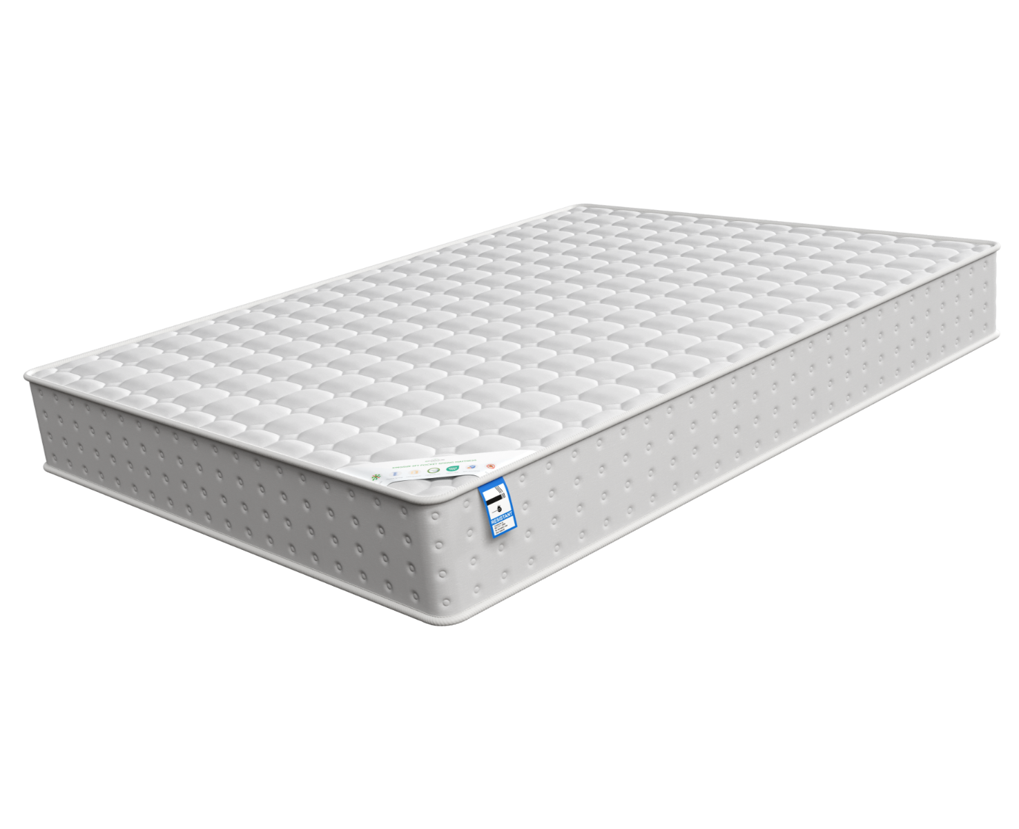Yani Kingsize Metal Bed Frame - White With Kingsize 1000 Pocket Sprung Mattress
