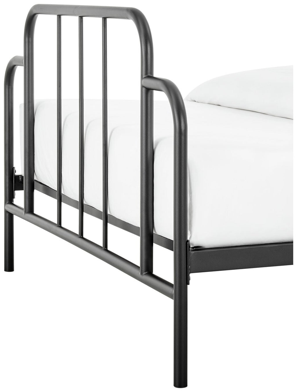 Jacques Double Metal Bed Frame Black | Sturdy Durable Support Base Modern Design
