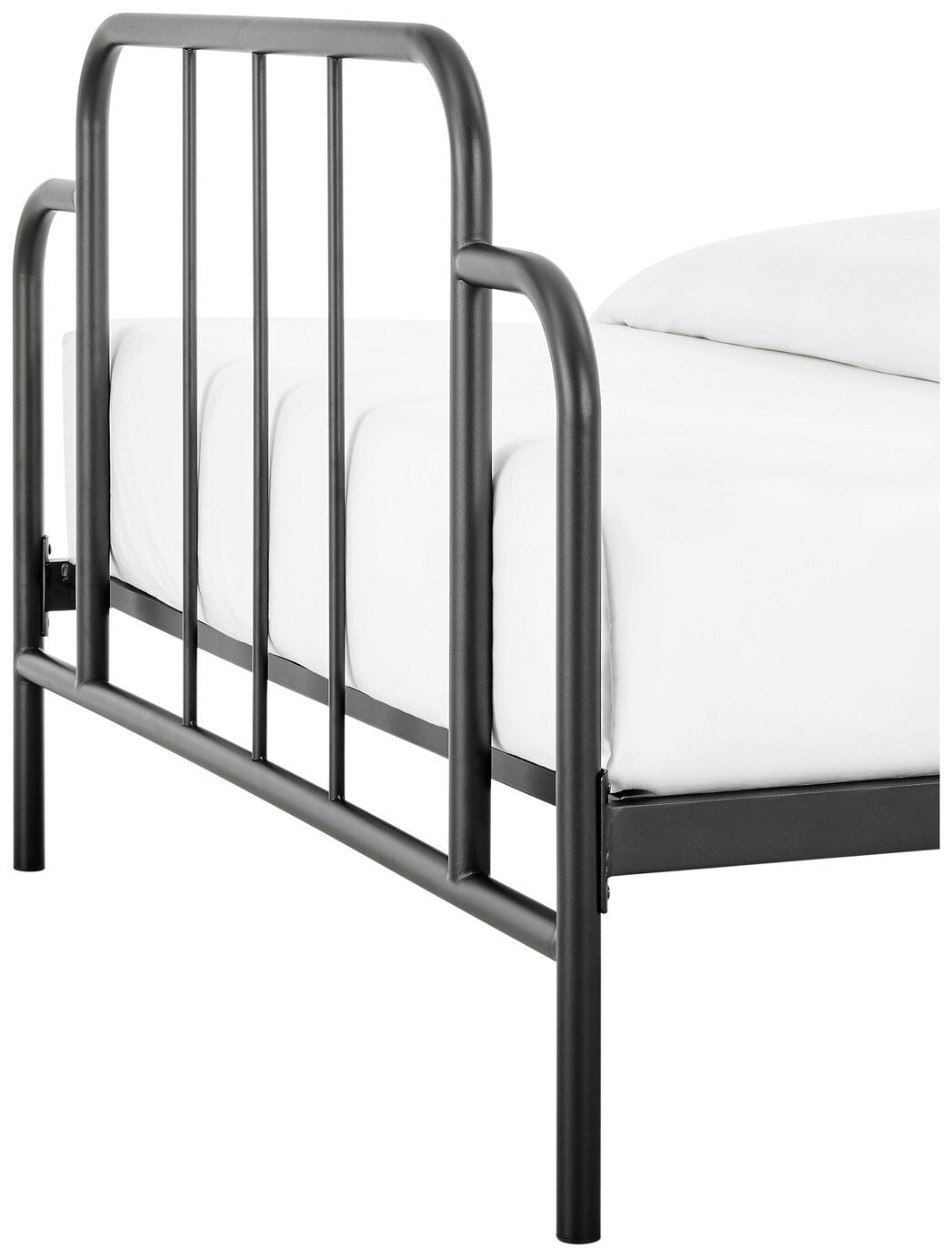 Jacques Double Metal Bed Frame Black | Sturdy Durable Support Base Modern Design