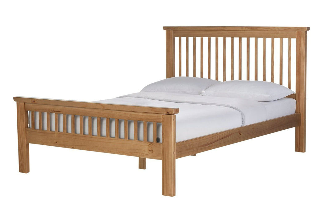 Home Aubrey Double Wooden Bed Frame - Oak Stain | style wooden bed double oak