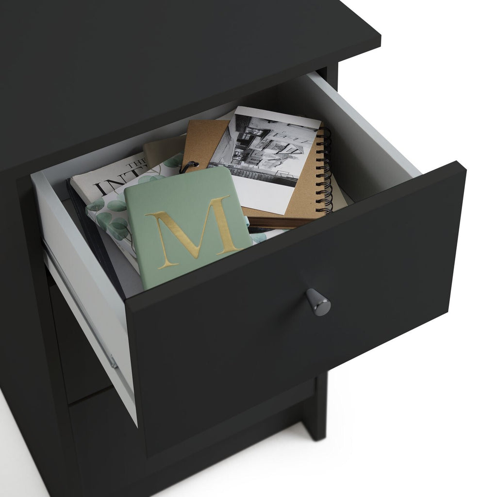 Home Malibu 3 Drawer Office Desk - Black | Study Desk with Storage Home Office
