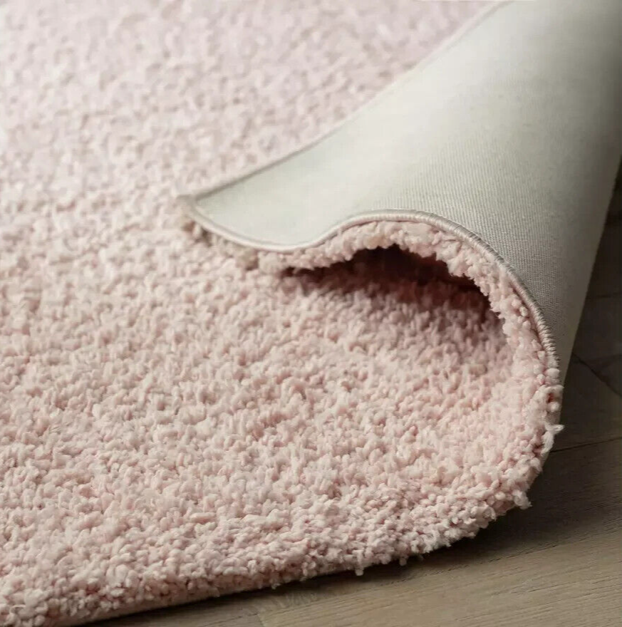 Habitat Recycled Cosy Plain Shaggy Rug - 160x230cm - Pink | Soft Eco Living Rug