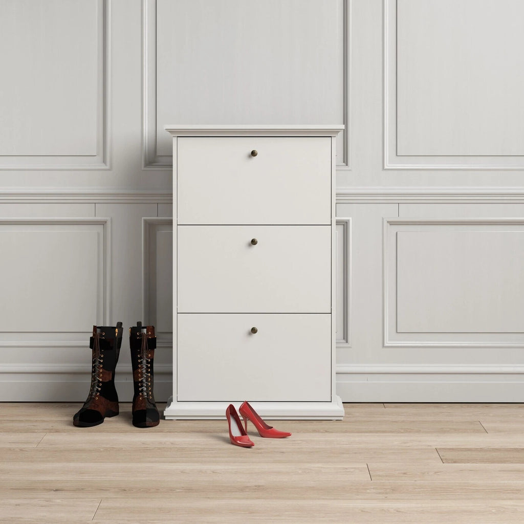 Tvilum Paris Shoe Storage Cabinet-White