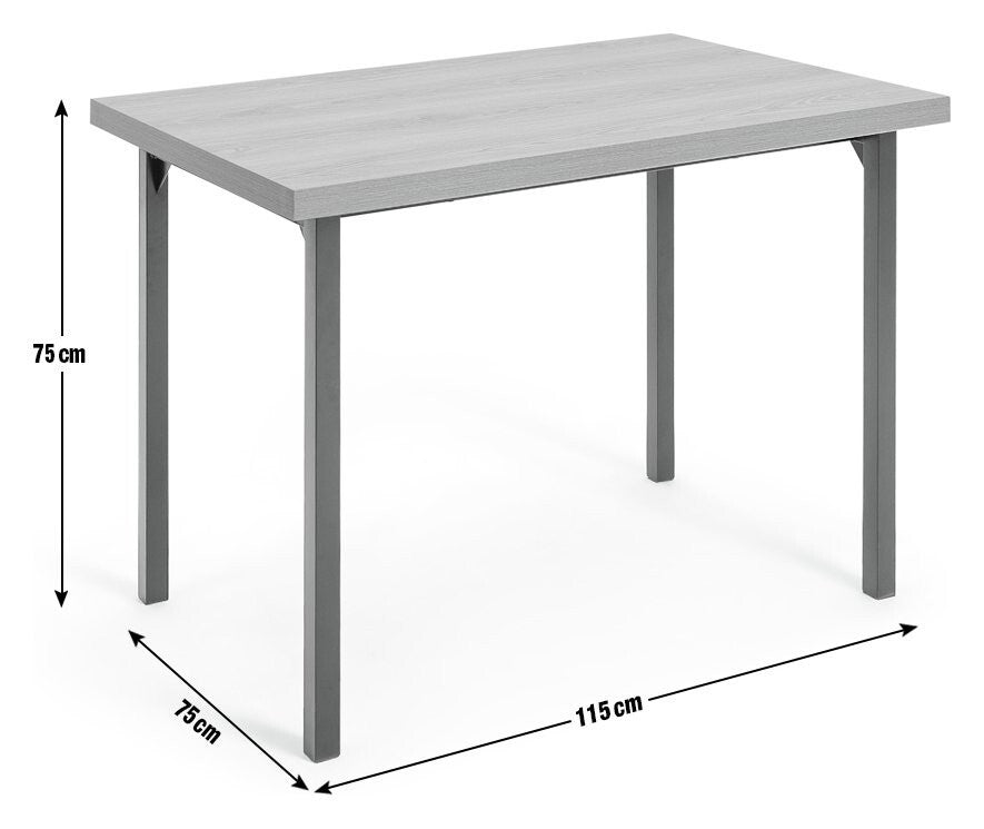Habitat Zayn Wood Effect 4 Seater Dining Table - Natural | Kitchen (Table ONLY)