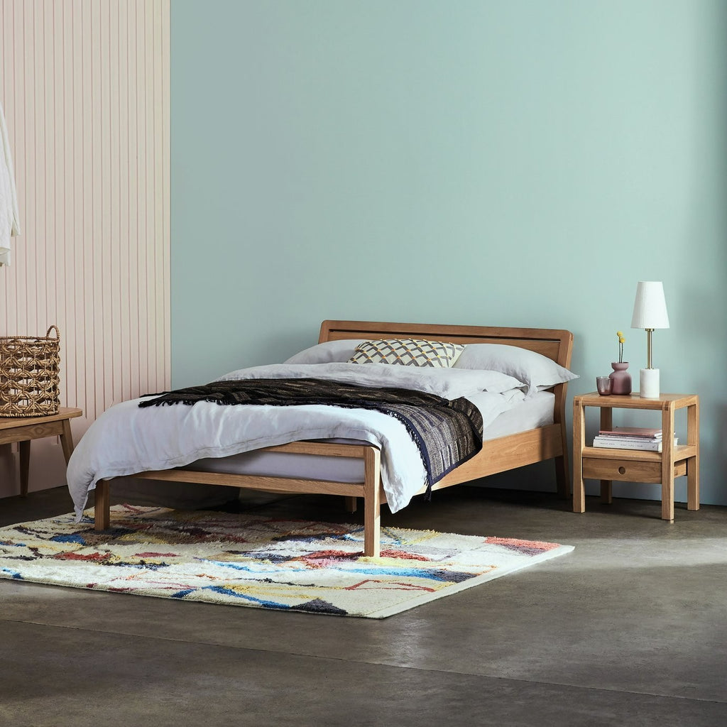 Radius Kingsize Wooden Bed Frame - Oak ( B Grade )