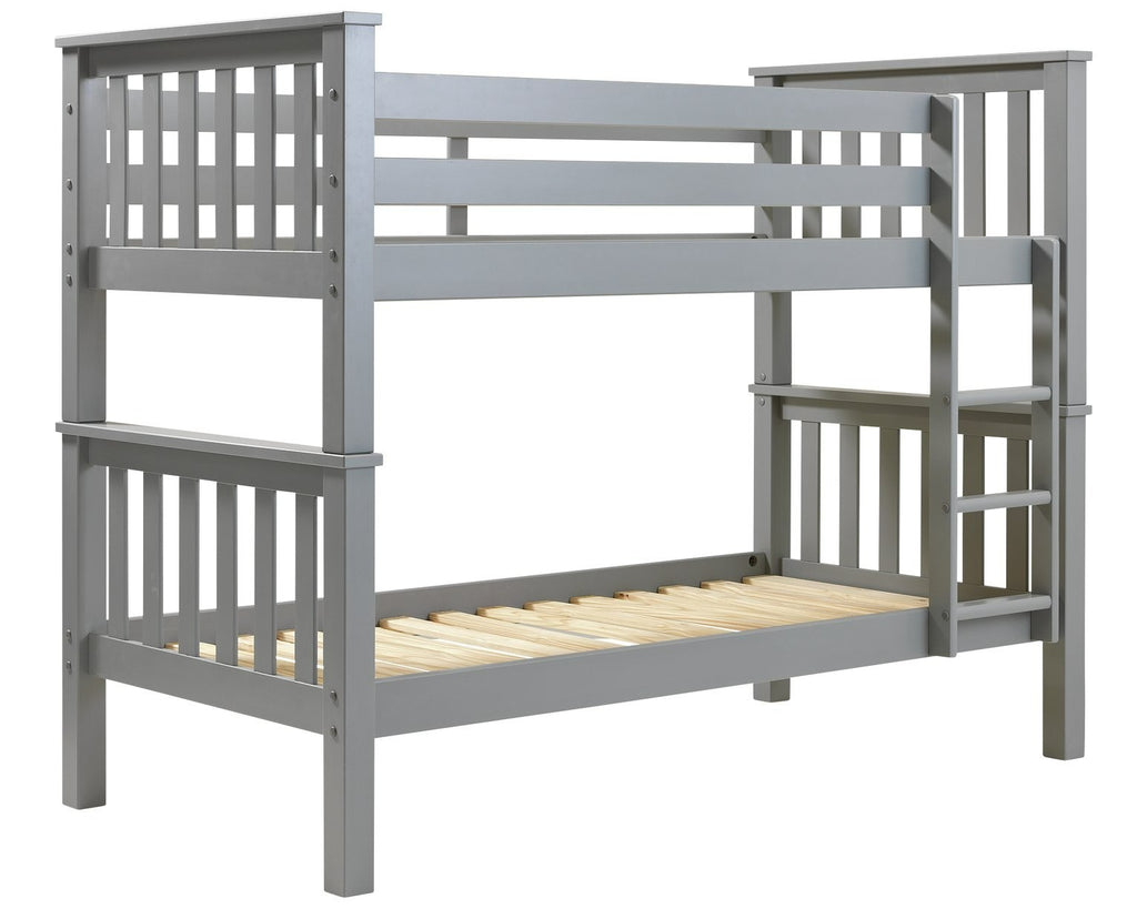 Heavy Duty Detachable Bunk Bed Frame - Grey | Durable bunk bed