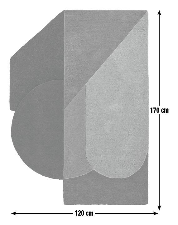 Studio Geometric Flatweave Wool Rug - 120x170cm