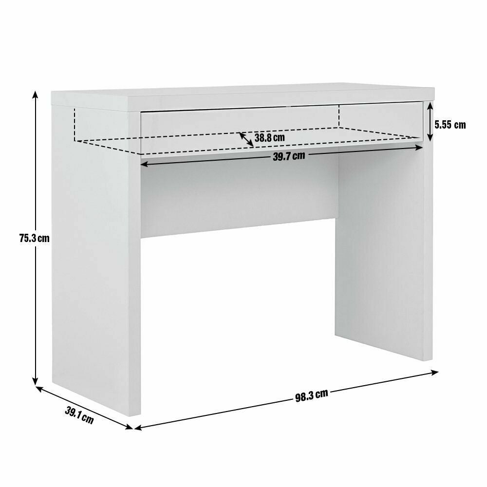 Habitat Jenson Dressing Table Desk - White Gloss ( B Grade 33812 )