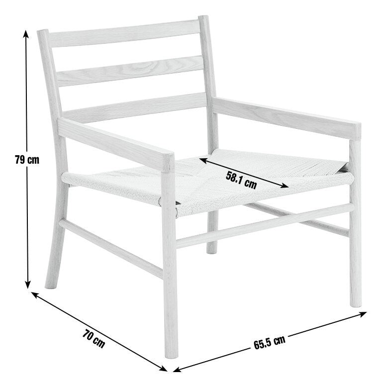 Habitat Laurie Solid Oak Lounge Chair - Natural
