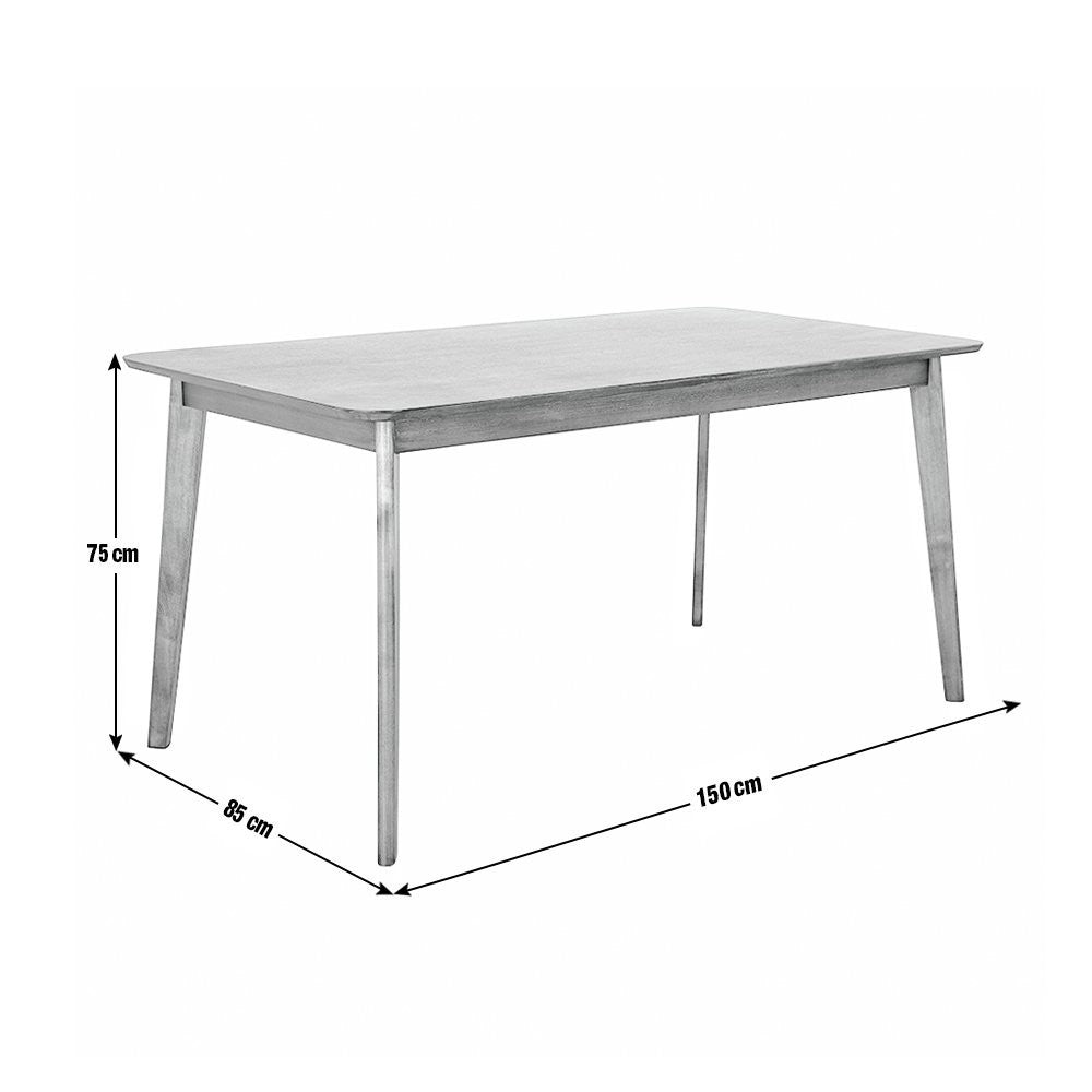 Skandi Walnut Veneer 6 Seater Dining Table | Wooden dining table