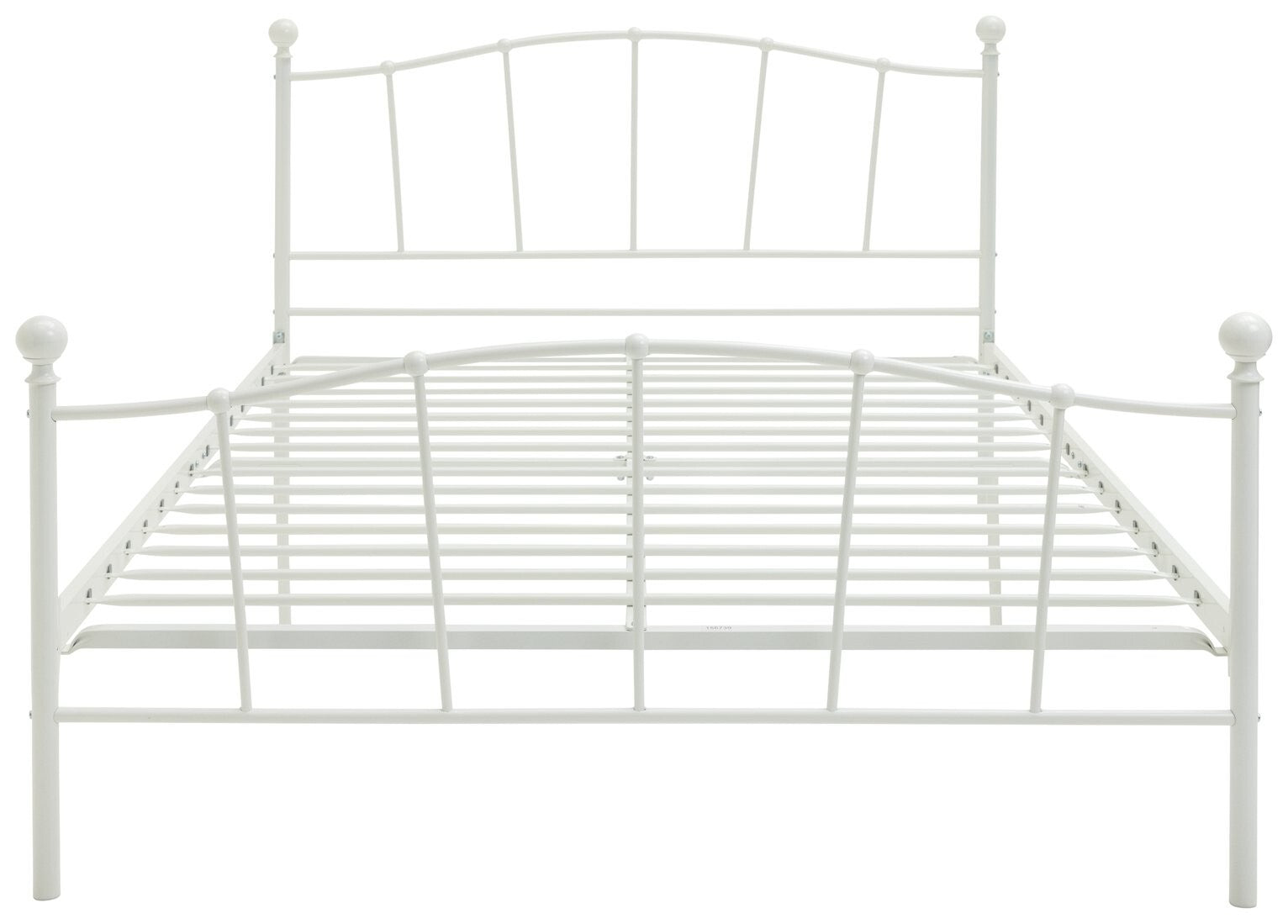 Fleur Double Metal Bed Frame - White With Double 1000 Pocket Sprung Mattress