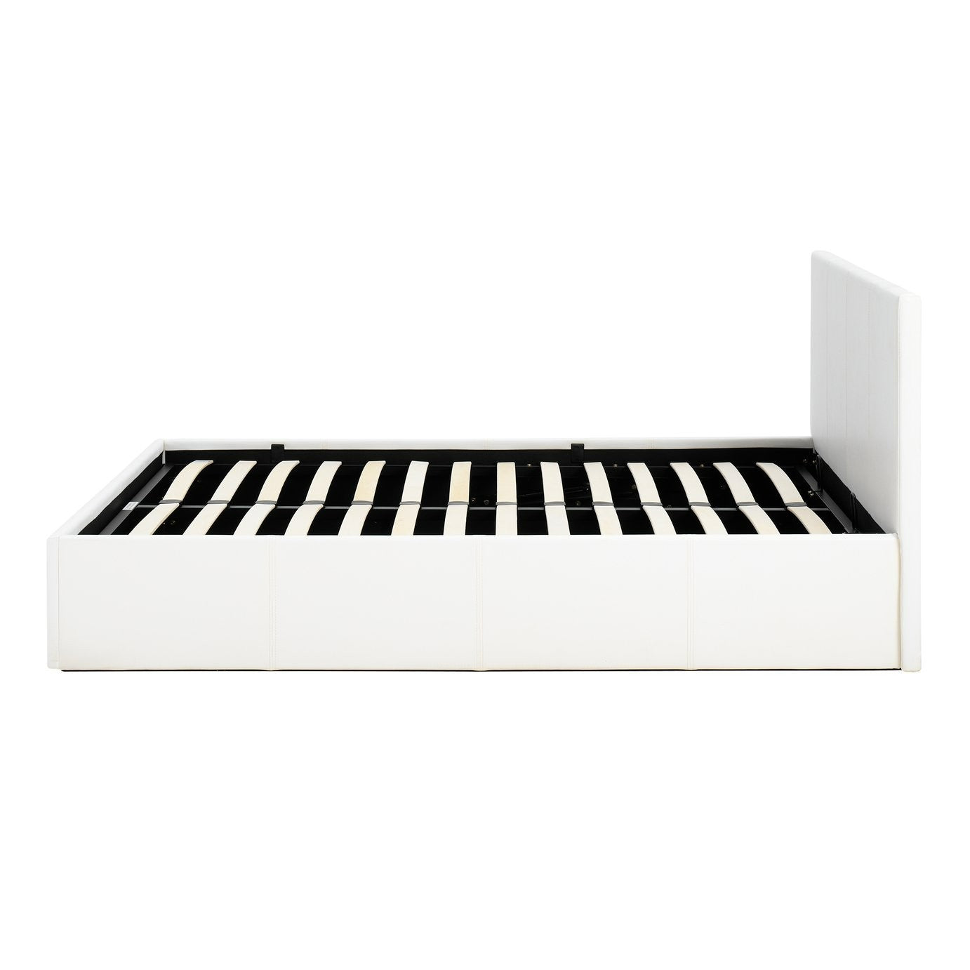 Home Lavendon Kingsize End Lift Ottoman Bed - White | Gas lift king bed